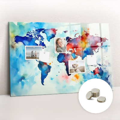 Magnet board Geschilderde kaart