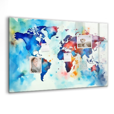 Magnet board Geschilderde kaart