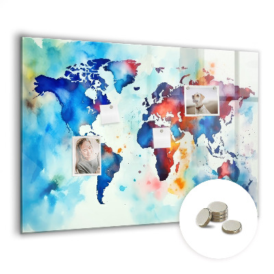 Magnet board Geschilderde kaart