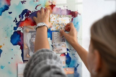 Magnet board Geschilderde kaart