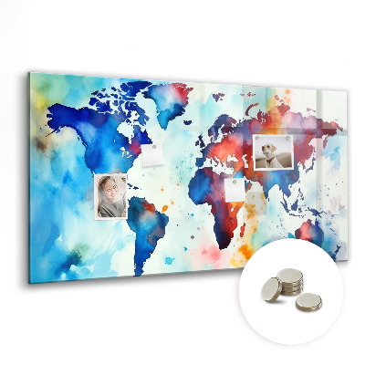 Magnet board Geschilderde kaart