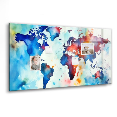Magnet board Geschilderde kaart