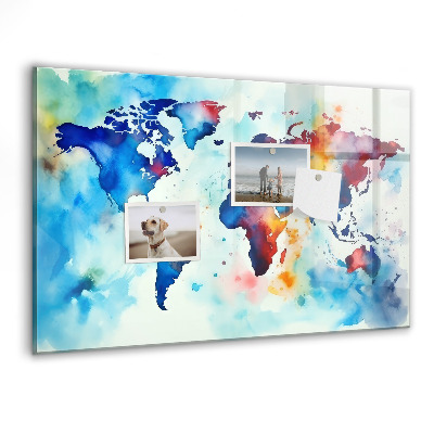 Magnet board Geschilderde kaart