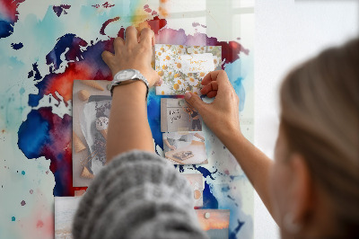Magnet board Geschilderde kaart