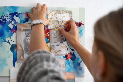 Magnet board Geschilderde kaart