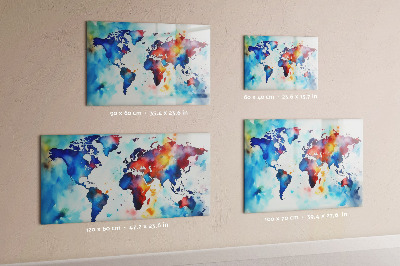 Magnet board Geschilderde kaart