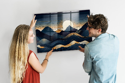 Magnetisch wandbord Zonsonderganglandschap