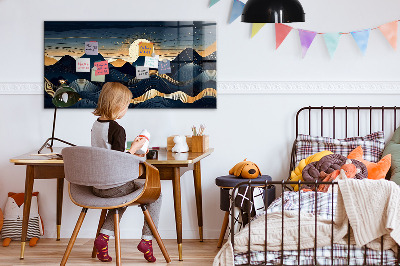 Magnetisch wandbord Zonsonderganglandschap