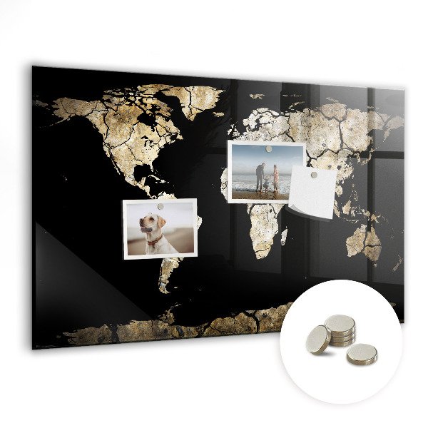 Magnetisch wandbord Wereldkaart van droogte