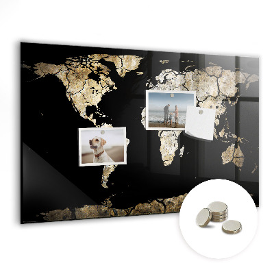 Magnetisch wandbord Wereldkaart van droogte