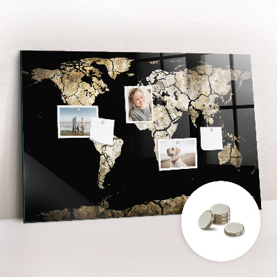Magnetisch wandbord Wereldkaart van droogte