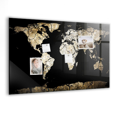 Magnetisch wandbord Wereldkaart van droogte