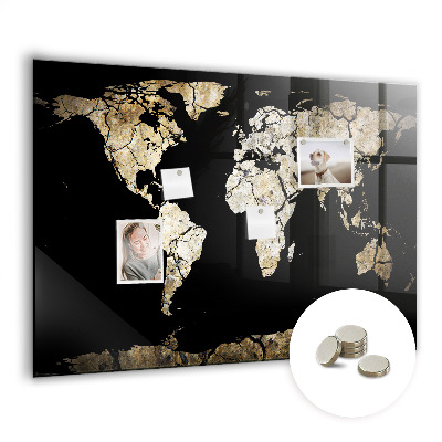 Magnetisch wandbord Wereldkaart van droogte