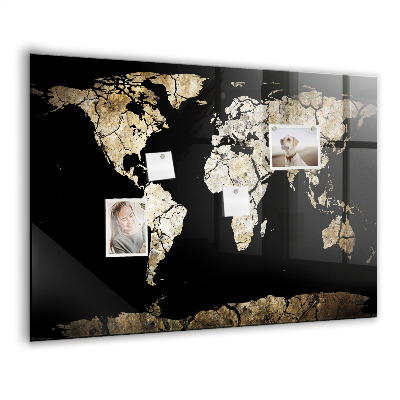 Magnetisch wandbord Wereldkaart van droogte
