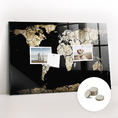 Magnetisch wandbord Wereldkaart van droogte