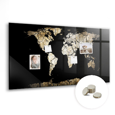 Magnetisch wandbord Wereldkaart van droogte