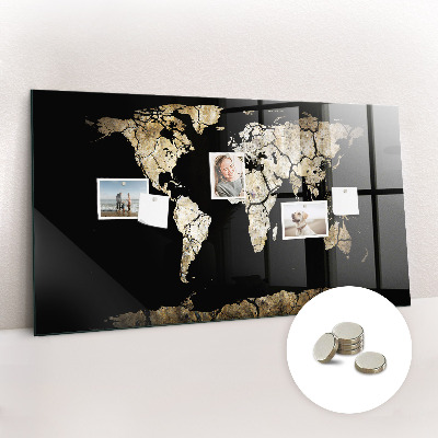 Magnetisch wandbord Wereldkaart van droogte