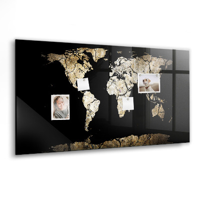 Magnetisch wandbord Wereldkaart van droogte