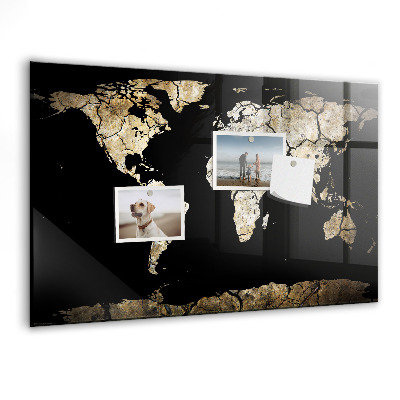 Magnetisch wandbord Wereldkaart van droogte