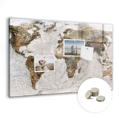 Memobord keuken Oude wereldkaart