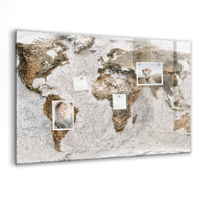 Memobord keuken Oude wereldkaart