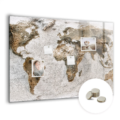 Memobord keuken Oude wereldkaart