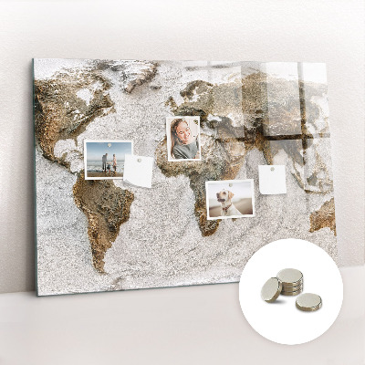 Memobord keuken Oude wereldkaart
