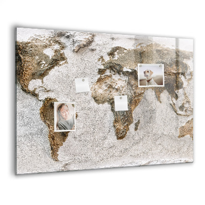 Memobord keuken Oude wereldkaart