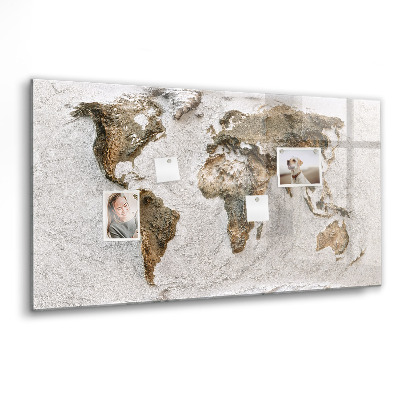 Memobord keuken Oude wereldkaart