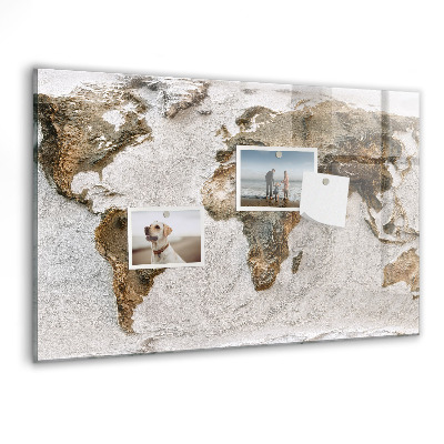 Memobord keuken Oude wereldkaart