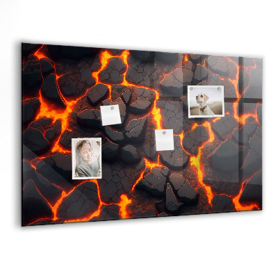 Memobord keuken Lavavulkaan