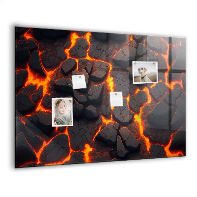 Memobord keuken Lavavulkaan