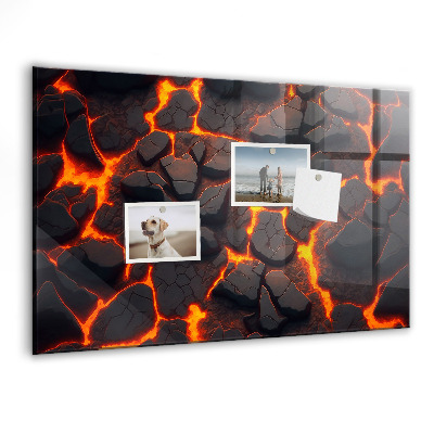 Memobord keuken Lavavulkaan