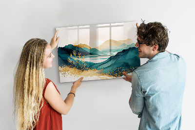 Magnetisch wandbord Berglandschap