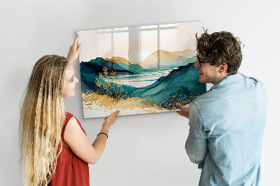 Magnetisch wandbord Berglandschap