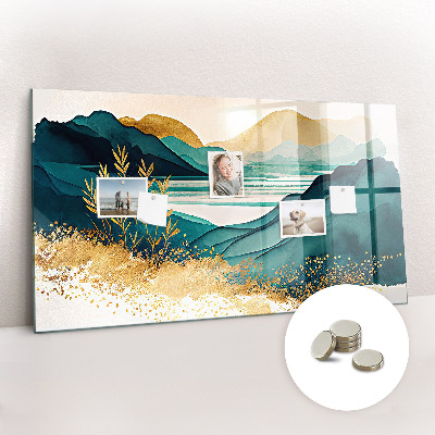 Magnetisch wandbord Berglandschap