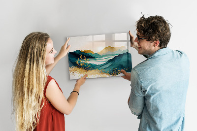 Magnetisch wandbord Berglandschap