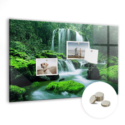 Memobord keuken Waterval tussen het mos