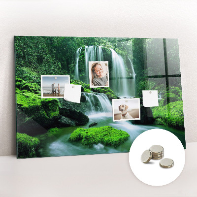 Memobord keuken Waterval tussen het mos