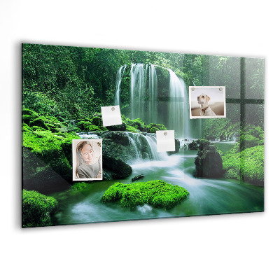 Memobord keuken Waterval tussen het mos