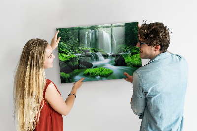 Memobord keuken Waterval tussen het mos