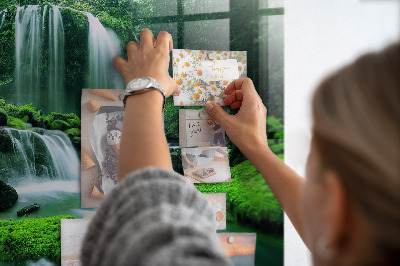 Memobord keuken Waterval tussen het mos