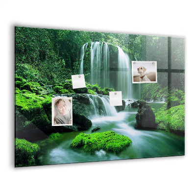 Memobord keuken Waterval tussen het mos