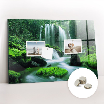 Memobord keuken Waterval tussen het mos