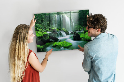 Memobord keuken Waterval tussen het mos