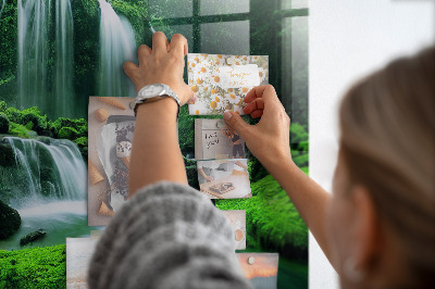 Memobord keuken Waterval tussen het mos