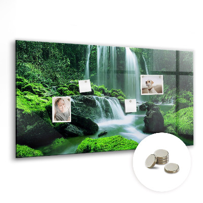 Memobord keuken Waterval tussen het mos