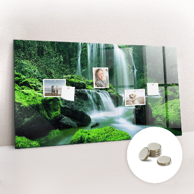 Memobord keuken Waterval tussen het mos