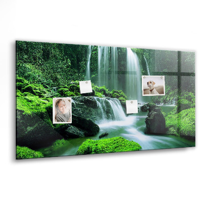 Memobord keuken Waterval tussen het mos