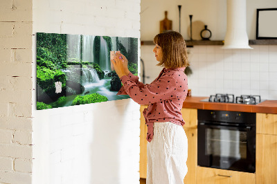 Memobord keuken Waterval tussen het mos